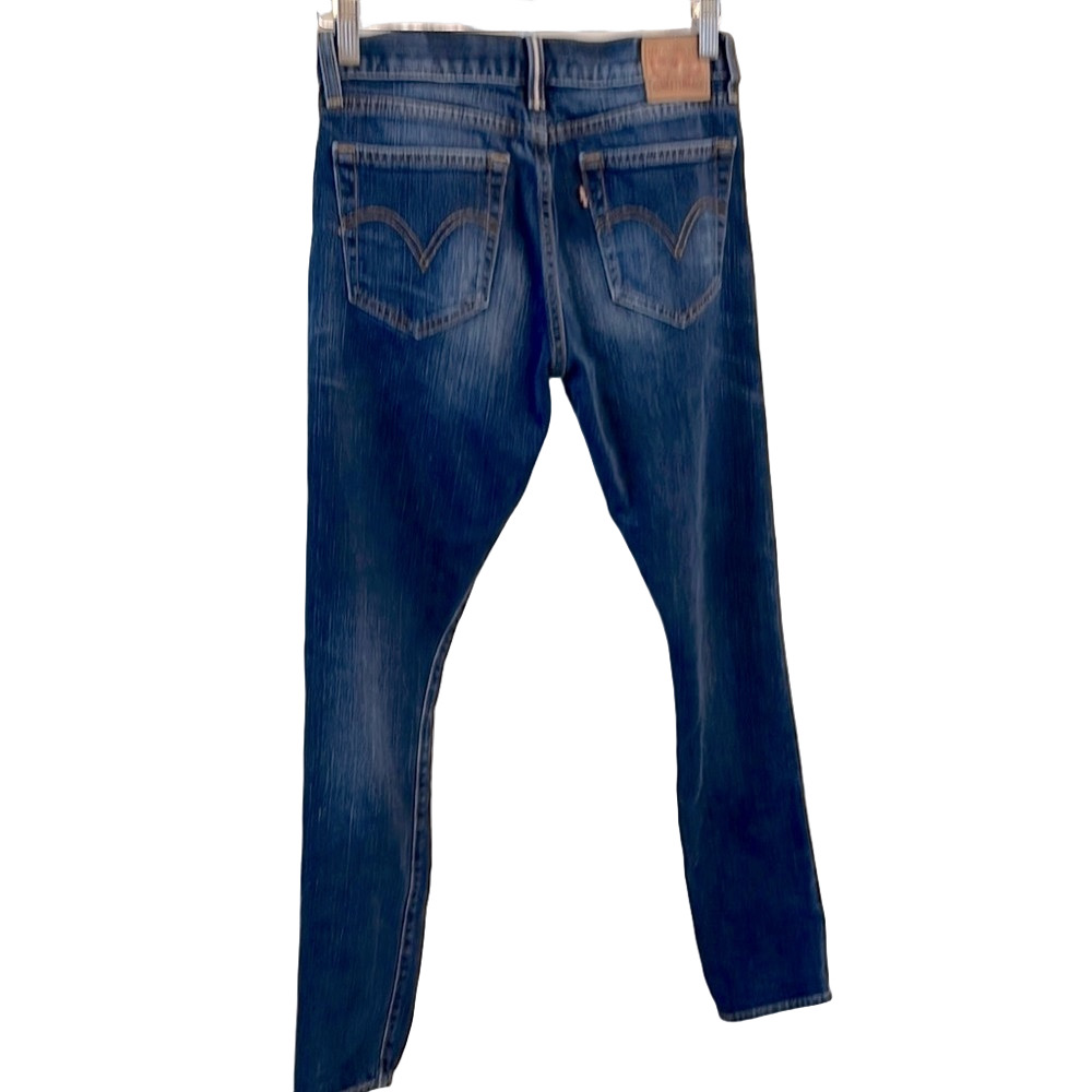 Levi’s Selvedge Indigo Blue Skinny Jeans Classic Stretch Denim Size 27 - Picture 3 of 15
